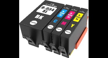 Inktcartridges Geschikt voor HP 934XL / 935XL | Multipack van 4 inktcartridges Geschikt voor Printers: HP OfficeJet 6800, 6812, 6815, 6820, 6825, Pro 6230, 6800, 6830, 6835