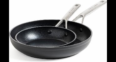 KitchenAid Forged Hardened Aluminium 2-Delige Braadpan Set 20cm - 28cm