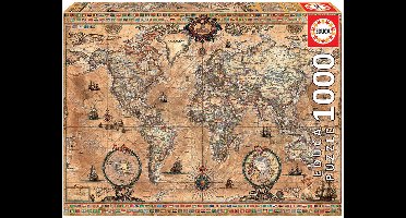 Educa - Antieke Wereldkaart - 1000 stukjes - Legpuzzel