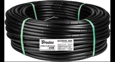 Bradas WATERMIL DRIP Druppelslang – 16 mm × 100 m – 33 cm Druppelaarafstand – 1,6 L/u – Irrigatie