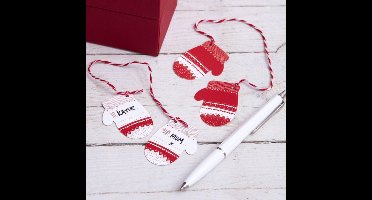 Ginger Ray - Ginger Ray - Cosy Christmas – Cadeaukaarten Rood Witte Wanten
