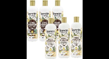 INECTO - 3 x Coconut Shampoo + 3 x Coconut Conditioner - 6x 500ml - 6 Pak - Voordeelverpakking