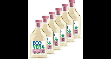 Ecover - Vloeibaar Wasmiddel Wol- & Fijnwasmiddel - Voordeelverpakking 6 x 1 L - 132 wasbeurten - Beschermt wol en fijne stoffen - Plantaardig & Biologisch afbreekbaar