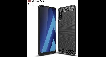 Soft Brushed TPU Hoesje Geschikt Voor Samsung Galaxy A50s/A30s - Matt Zwart