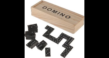 Free And Easy Domino 28 Stenen In Houten Kist Zwart