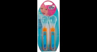 2 Soepele lepels met anti-slip handvat Turquoise
