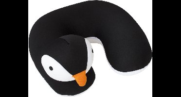 Travelsafe Nekkussen voor kinderen - Pinguin - Zwart - 28 cm