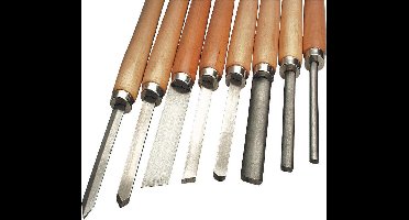 MANNESMANN 8-delige set houtdraaibeitels