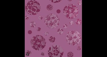 Dutch Wallcoverings Papierbehang bloem - fuchsia
