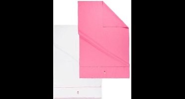 Lief Lifestyle! ledikantlaken 100x150 cm roze/wit (2 stuks)