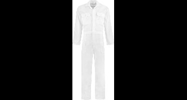 EM Workwear kinderoverall pol/kat Wit met verdekte ritssluiting maat 140