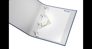 Westcott geodriehoek - 14cm - kunststof - met perforatie voor opbergen in ordner - AC-E10139