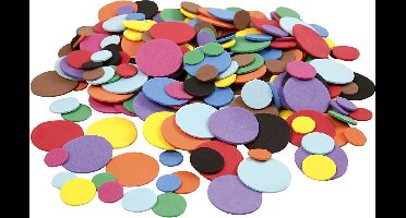 EVA Foam cirkels, d: 12+20+32 mm, 2120 div, diverse kleuren