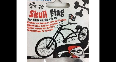 Fietsvlag | Bikeflag | Skull | Doodskop | Piraat | Zwart