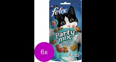 Felix Party Mix Seaside - Kattensnack - 6 x Vis 60 g