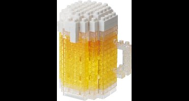 Bandai - Nanoblock - Bier - Mini Brick Figuur - Bouwset - Pixel Bierpul Object Beeldjes Bouwpakket - NBC245
