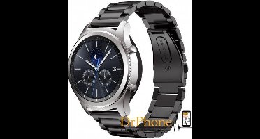DrPhone RVS bandje - Samsung Gear S3 - Zwart