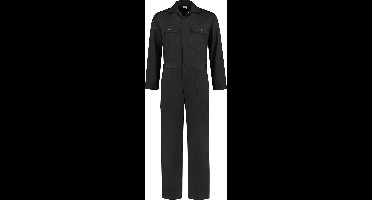 EM Workwear kinderoverall pol/kat Zwart met verdekte ritssluiting maat 86