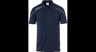 Uhlsport Stream 22 Polo Shirt Heren  Sportpolo - Maat S  - Mannen - blauw/wit