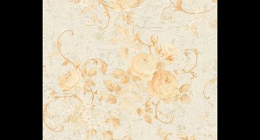 KLASSIEK BLOEMEN BEHANG - Creme Beige Goud - Bloemenmotief - AS Creation Romantico