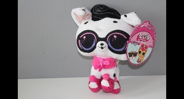 LOL Surprise! - Knuffel hond Pluche- Wit en roze
