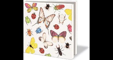 Bekking & Blitz - Wenskaartenmapje - Inclusief enveloppen - Vierkant - Insecten - Sorcia