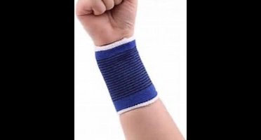Polsbandage - Polsband - elastische kous voor de pols -  Maat M - blauw