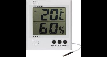 Velleman Digitale thermo-/hygrometer, groot LCD, binnentemperatuur en -vochtigheid, batterij-indicator, geheugenfunctie, vriespunt alarm