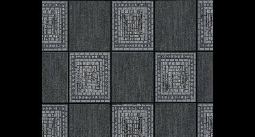GRAFISCHE TEGELS BEHANG - Grijs Metallic Zwart - AS Creation Il Decoro