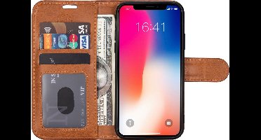 Book Case Geschikt voor Samsung Galaxy A54 - Telefoonhoesje-portemonnee hoesje kaarthouder -magneetflipje/ A54 hoesje kleur Bruin