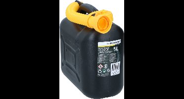 Jerrycan/benzinetank 5 liter zwart - Voor diesel en benzine - Brandstof jerrycans/benzinetanks