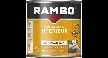 Rambo Pantserlak Interieur - Transparant Zijdeglans - Houtnerf Zichtbaar - Whitewash - 1.25L