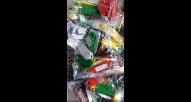Beaumont Label Sleutelhanger nr10 - 32 mm - Wit - (Doos van 100 stuks)