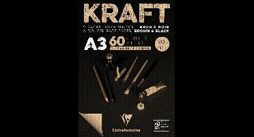 Clairefontaine Kraft Papier A3 21 x 29,7 cm 90 g/m2 60 Sheets