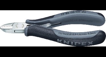 Knipex 77 02 115 ESD Zijsnijtang Ronde kop + facet 115mm ESD