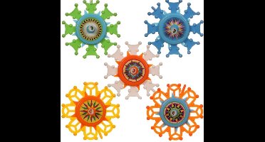 10 stuks kleurrijke tollen 7 cm - uitdeelcadeautjes
