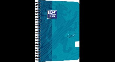Oxford Touch - Schrijfblok - A5 - Geruit - 140 pagina's - 90g - soft cover - aqua