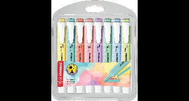 STABILO swing cool Pastel - Markeerstift - Perfect Voor Onderweg - 5x Etui Met 8 Kleuren