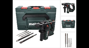 Metabo BH 18 LTX BL 16 accuklopboormachine 18 V 1,3 J SDS plus Brushless + 5-delige boor- en beitelset + metaBOX - zonder accu, zonder oplader