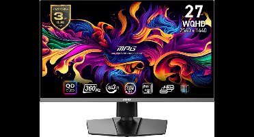MSI MPG 271QRX QD-OLED - QHD Gaming Monitor - 360hz - 27 inch - USB-C 90w