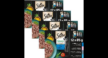 Sheba Kattenvoer - Nature's Collection - Vis Selectie in Saus - 48x85g