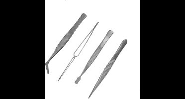 Model Craft Hobbypincet - PTW5000 4 Pce Stainless Steel Tweezers Set Gereedschap