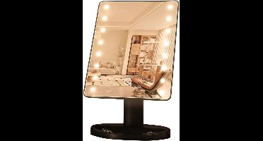 DailySupplies® Make up Spiegel met Verlichting - Hollywood Spiegel - Scheerspiegel - Zwart