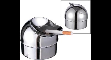 Haushalt 16049 - klap asbak - metaal - 9 cm