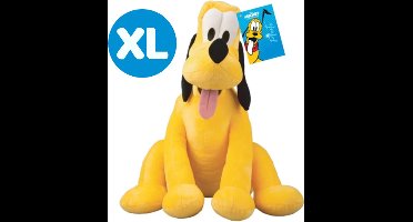 Pluto Disney Pluche Knuffel met Geluid XL 70 cm - Speelgoed Knuffeldier Knuffelpop Knuffels voor Kinderen Jongens Meisjes - Minnie Mouse, Katrien Daisy, Goofy, Donald Duck, Mickey Mouse XXL