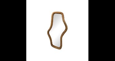 Spiegel Wavy mangohouten lijst 80x44 cm - Naturel