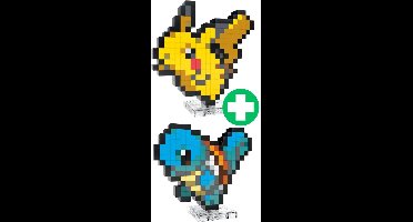 MEGA - Pokémon Journey Pikachu & Squirtle togehter pixel arts | icons diamond art | Elite trainer painting bouwpakketten | Classic creator modelbouw | Technische ideas speelgoed kinderen & volwassenen | 830 bloks box