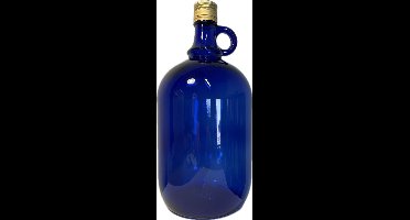 Fles 2 L Azure blauw met oor - fermentatiefles 2 liter - vergistingsfles 2 liter