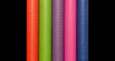 Benza cadeaupapier - Gekleurde kraft inpakpapier - 200 x 70 cm - 3 rollen