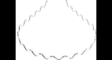 Diadeem metaal ribbel zilver